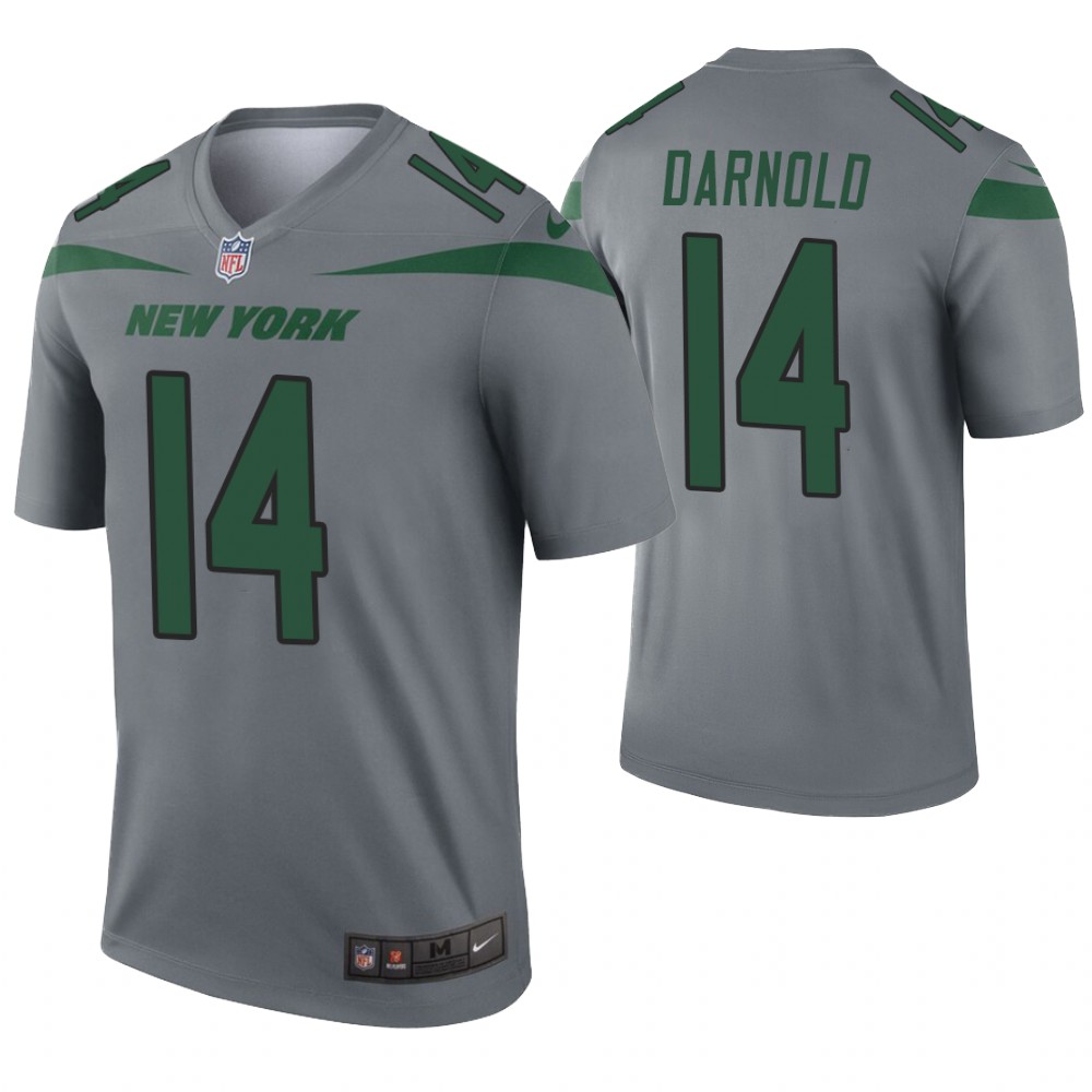 Men New York Jets #14 Darnold grey Nike Limited NFL Jerseys->cleveland browns->NFL Jersey